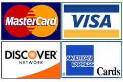 Cash &amp; All Major Credit Cards Accepted