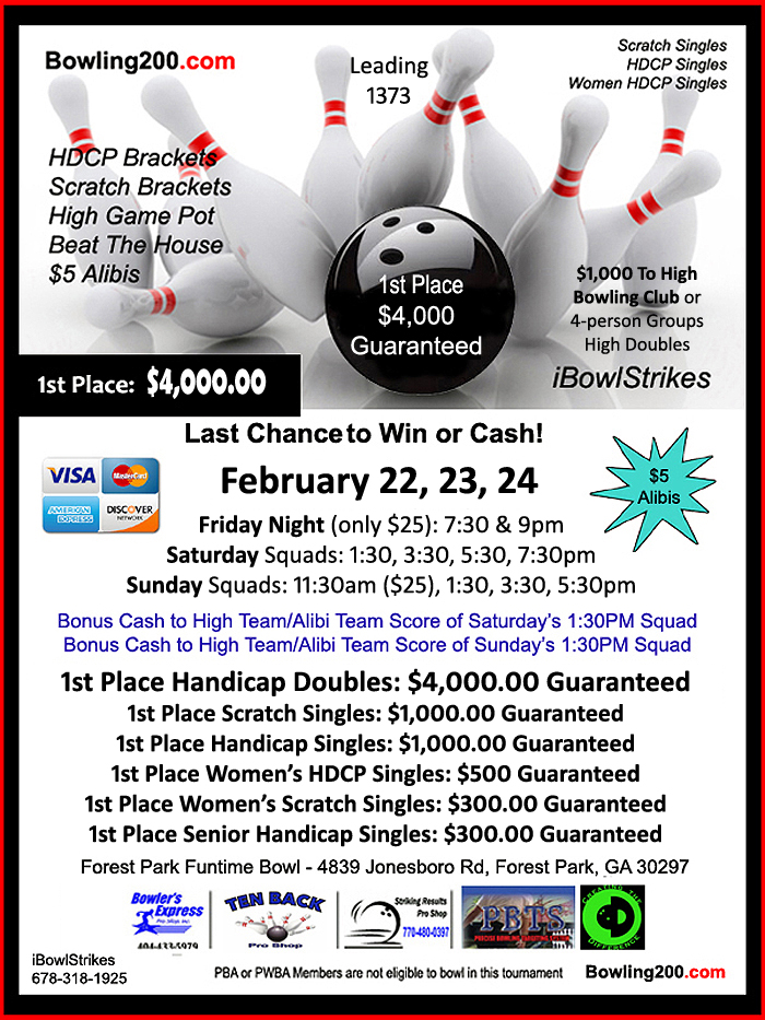 Bowling Tournament Dates & Squad Times