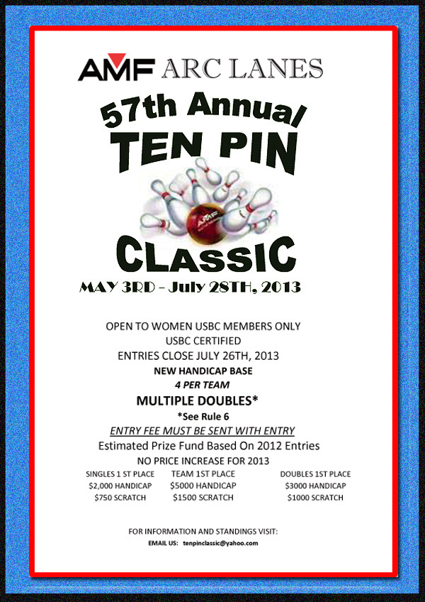 57TH Annual Ladies Ten Pin Classic Bowling Tournament
